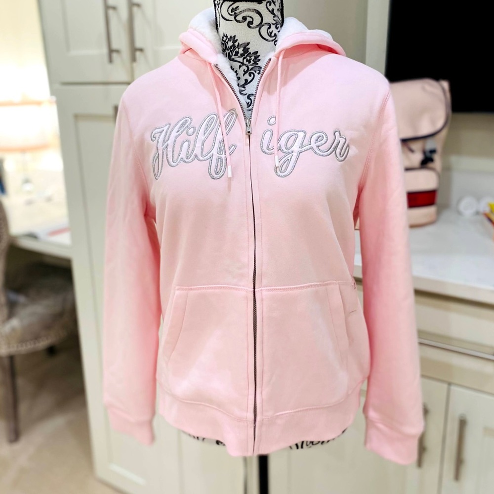 COPY - Tommy Hilfiger Pink Zipper Hoodie - Picture 2 of 6